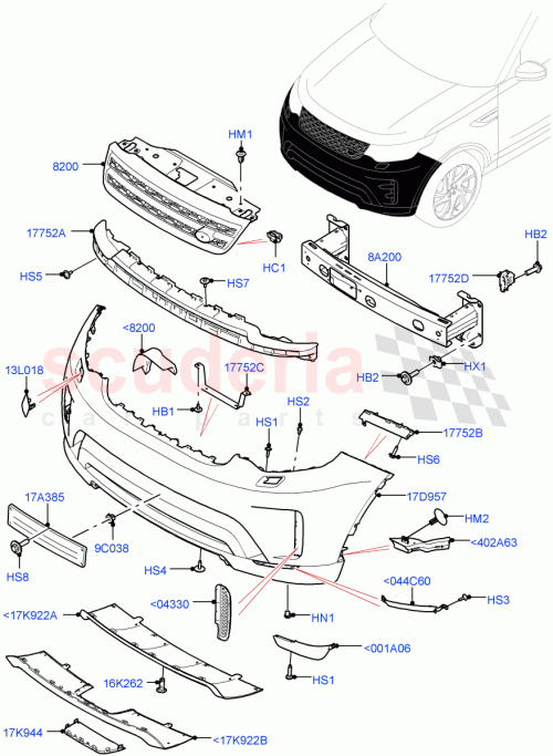 Part Diagram for Land Rover LR143292