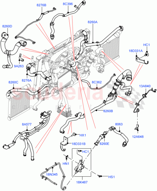 Part Diagram for Land Rover LR091643