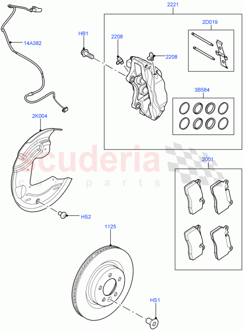 Part Diagram for Land Rover SDB000623