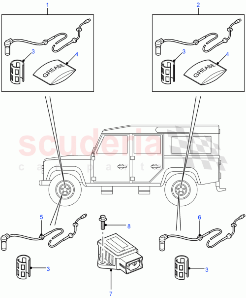 Part Diagram for Land Rover SSW500060