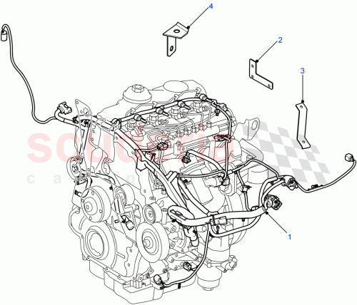 Part Diagram for Land Rover YSU500200