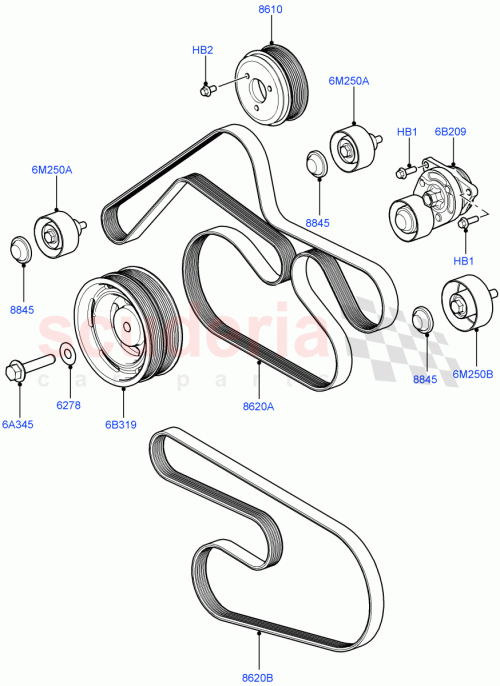 Part Diagram for Land Rover PQS500450