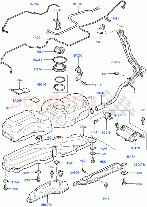 Part Diagram for Land Rover WHK500132