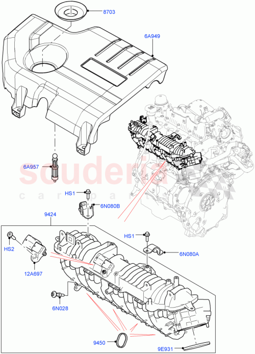 Part Diagram for Land Rover LR144572