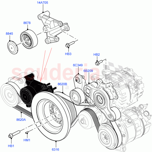 Part Diagram for Land Rover LR121747