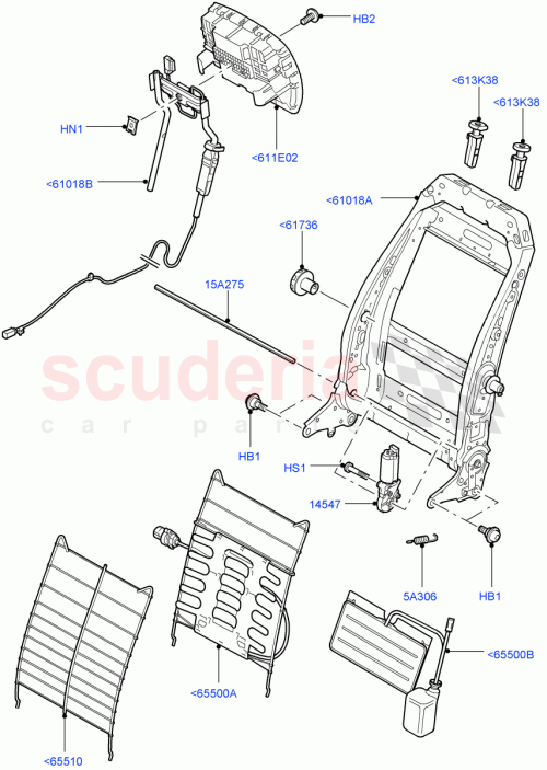 Part Diagram for Land Rover HGF500030