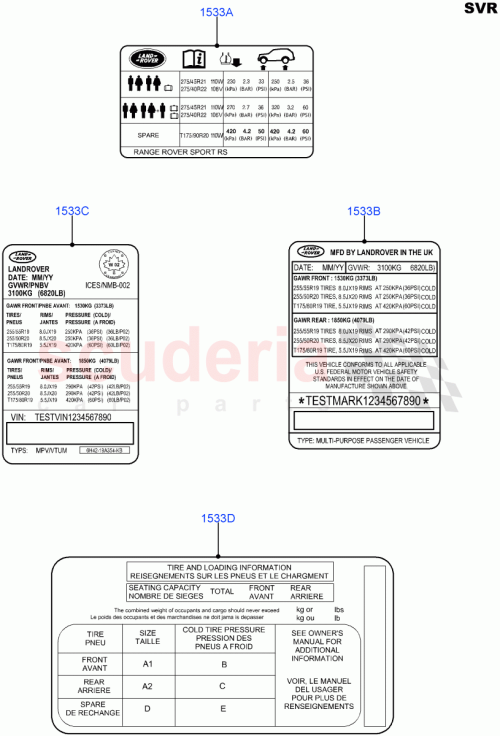 Part Diagram for Land Rover LR064217
