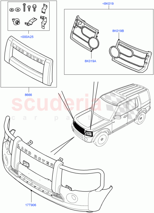 Part Diagram for Land Rover VPLAP0107