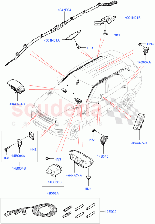 Part Diagram for Land Rover LR103543