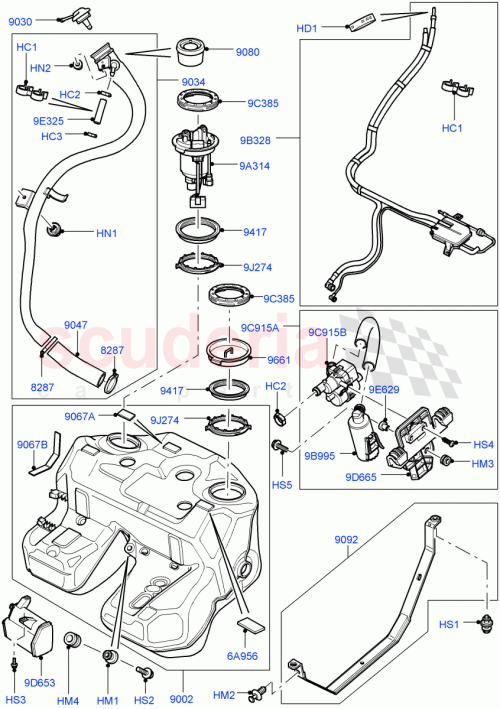 Part Diagram for Land Rover WYA000010