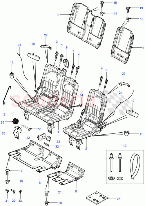 Part Diagram for Land Rover AFU710160