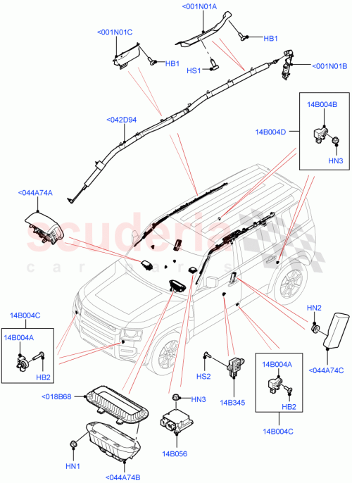 Part Diagram for Land Rover LR129167