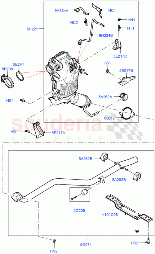 Part Diagram for Land Rover LR148149