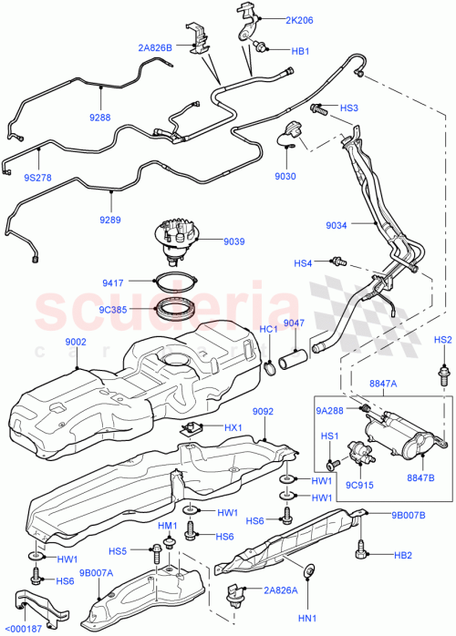 Part Diagram for Land Rover LR043413