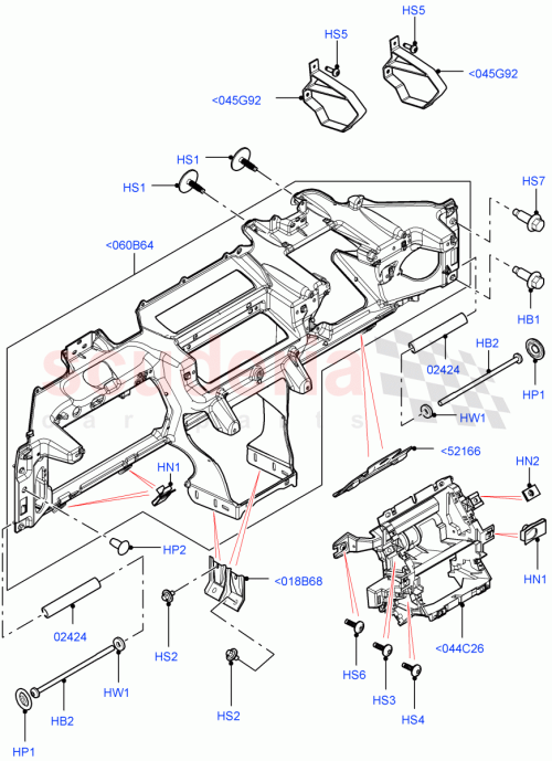 Part Diagram for Land Rover LR055533