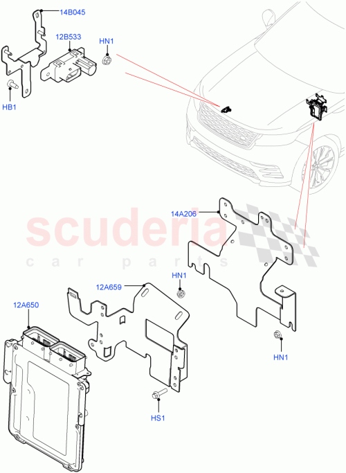 Part Diagram for Land Rover LR121300