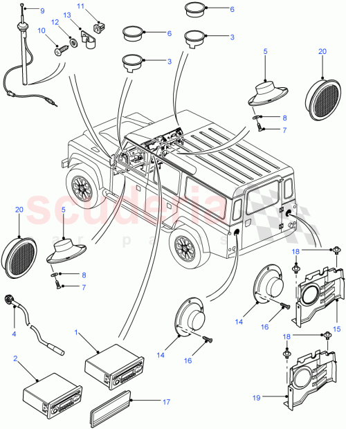 Part Diagram for Land Rover AB614061