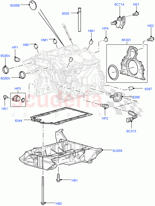 Part Diagram for Land Rover 1305834
