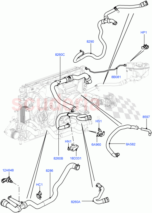 Part Diagram for Land Rover LR024233