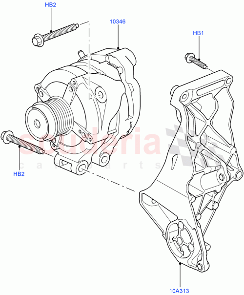 Part Diagram for Land Rover YLU500380